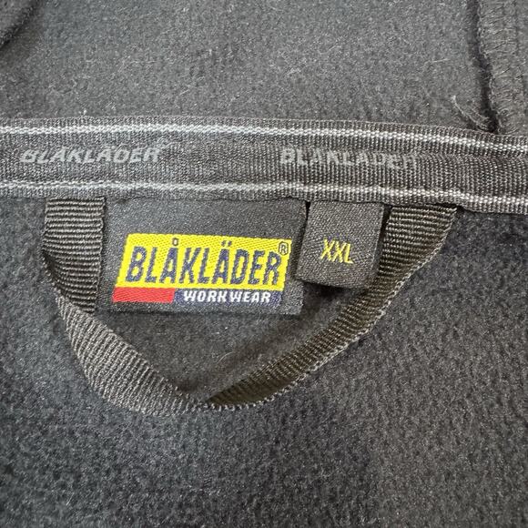 Blaklader Workwear Softshell Jacket Mens Size 2XL Blue Fleece Lined Hooded - Picture 8 of 12